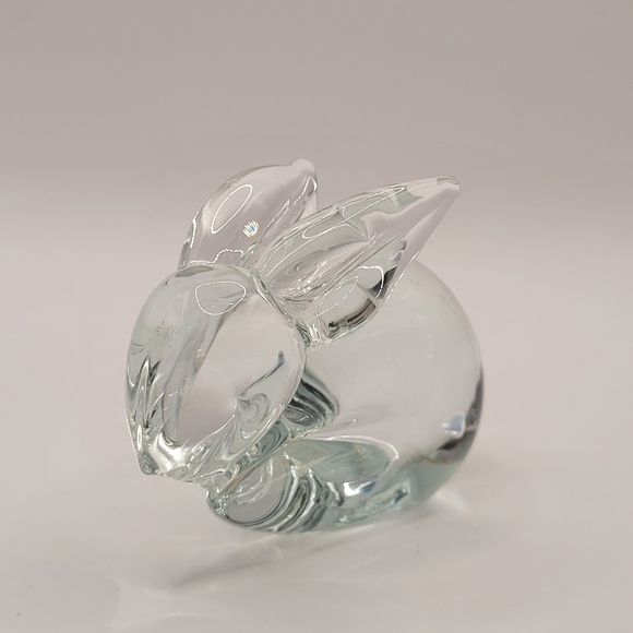 Vintage MCM Art Glass Bunny Rabbit Paperweight Figurine 3.25” X 2.5” - Picture 4 of 9